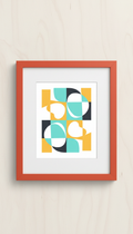 Sunbeam yellow abstract digital print