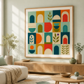 Boho Geometric Printable Wall Art | Colorful Abstract Art