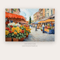 Quiet Window printable european theme art in Terracotta and Orange - Artzova