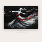 Soul Pauses printable figurative art in Chocolate Brown and Black - Artzova