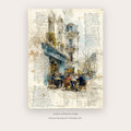 Evening Windows – european theme art printable wall art in Cream and White
