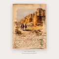 Light Monument – indian art printable wall art in Peach and Tan