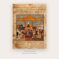 Folk Song Painted – indian art printable wall art in Tan and Gold