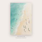 Day Tide – coastal wall art printable wall art in Turquoise and Cream