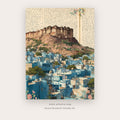 Teal India – indian art printable wall art in Teal and Tan