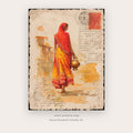 Figure Morning – figurative art printable wall art in Orange and Terracotta