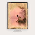Silence Figure – figurative art printable wall art in Peach and Tan