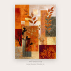 Day Trees – boho wall art printable wall art in Orange and Red
