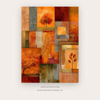 Orange Boho – boho wall art printable wall art in Orange and Gold
