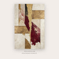 Abstract I – abstract wall art printable wall art in Tan and Burgundy