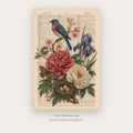 Vintage Garden Bird – bird wall art printable in Tan and Brown