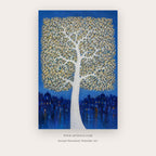 Cobalt Tree of Life – botanical & floral art printable in Navy Blue and Gold