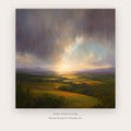 Stormlight Valley – landscape wall art printable in Charcoal and Gold