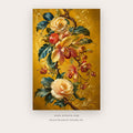 Golden Rose Bouquet – botanical & floral art printable in Gold and Peach
