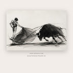 Charging Bull Study – figurative wall art printable in Charcoal and White