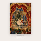 Christmas Ballet Theatre – christmas wall art printable in Red and Gold