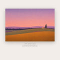 Lavender Horizon Fields – landscape wall art printable in Purple and Orange