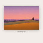 Lavender Horizon Fields – landscape wall art printable in Purple and Orange
