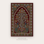 Paisley Tree of Life – indian art printable in Brown and Red