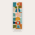 Playful Bauhaus Totem – abstract wall art printable in Teal and Orange