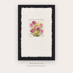 Pink Tulip Herbarium – botanical & floral art printable in Pink and Black