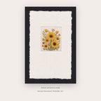 Golden Daisy Herbarium – botanical & floral art printable in Yellow and Black