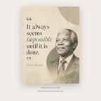It Always Seems Impossible printable motivational quote wall art