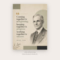 Coming Together Is a Beginning printable motivational quote wall art