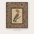 Crowned Hoopoe in a Floral Tapestry printable bird wall art