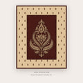Maroon Paisley Folk Motif printable Indian folk wall art