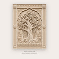 Ivory Tree of Life printable Indian folk wall art