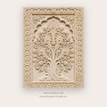 Ornate Ivory Tree of Life printable Indian folk wall art