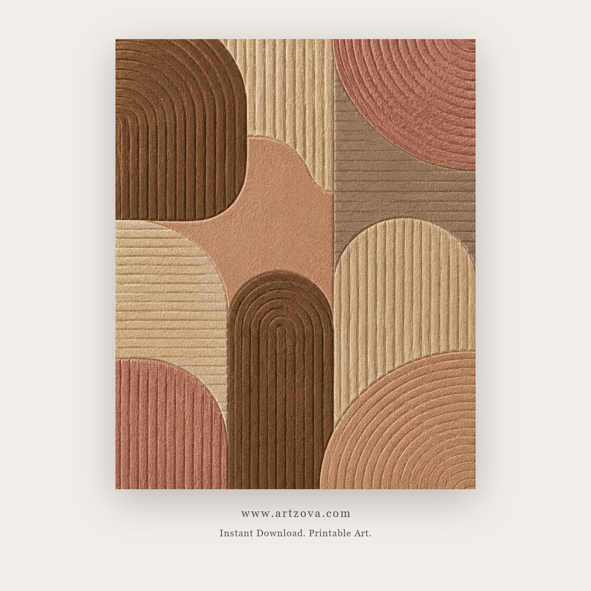 Rose Geometric Arches printable abstract wall art