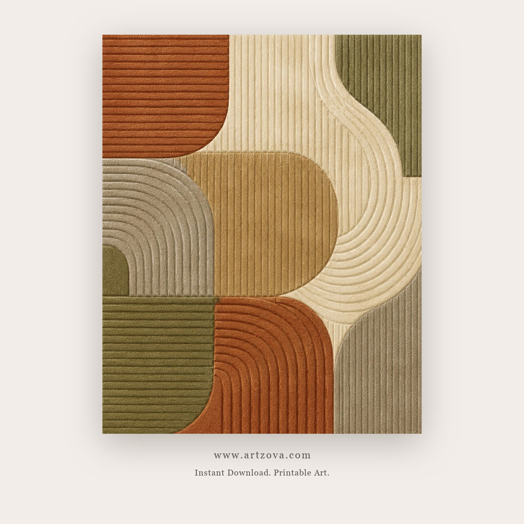 Olive and Clay Arches printable abstract wall art