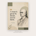 A Man Is Great by Deeds printable motivational quote wall art