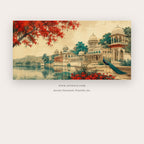 Red Tree Beside the Palace Lake printable indian art