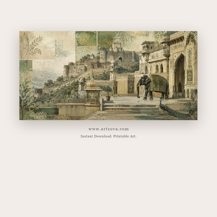 Palace Steps at the Quiet Gate printable indian art