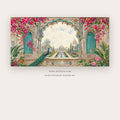 Peacock Garden Through the Floral Arch printable indian art