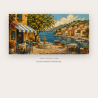 Lemon Terrace Over the Mediterranean Bay printable coastal wall art