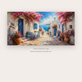 Blue Door Courtyard by the Sea printable coastal wall art