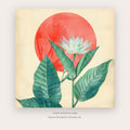 Quiet Light Blooms printable botanical & floral art in Coral and Turquoise - Artzova