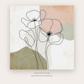 Moment Blooms printable botanical & floral art in White and Silver - Artzova