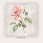 Beige Bloom printable botanical & floral art in White and Beige - Artzova