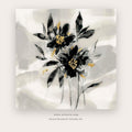 Silver Bloom printable botanical & floral art in Silver and White - Artzova
