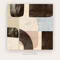 Day Abstract printable abstract wall art in Chocolate Brown and Cream - Artzova