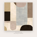 Abstract Rhythm printable abstract wall art in Tan and Chocolate Brown - Artzova