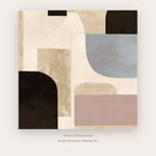 Moment Abstract printable abstract wall art in Beige and Cream - Artzova