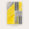 Echoes Color printable abstract wall art in Yellow and Silver - Artzova