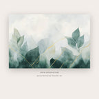 Sage Leaves printable botanical & floral art in Charcoal and White - Artzova