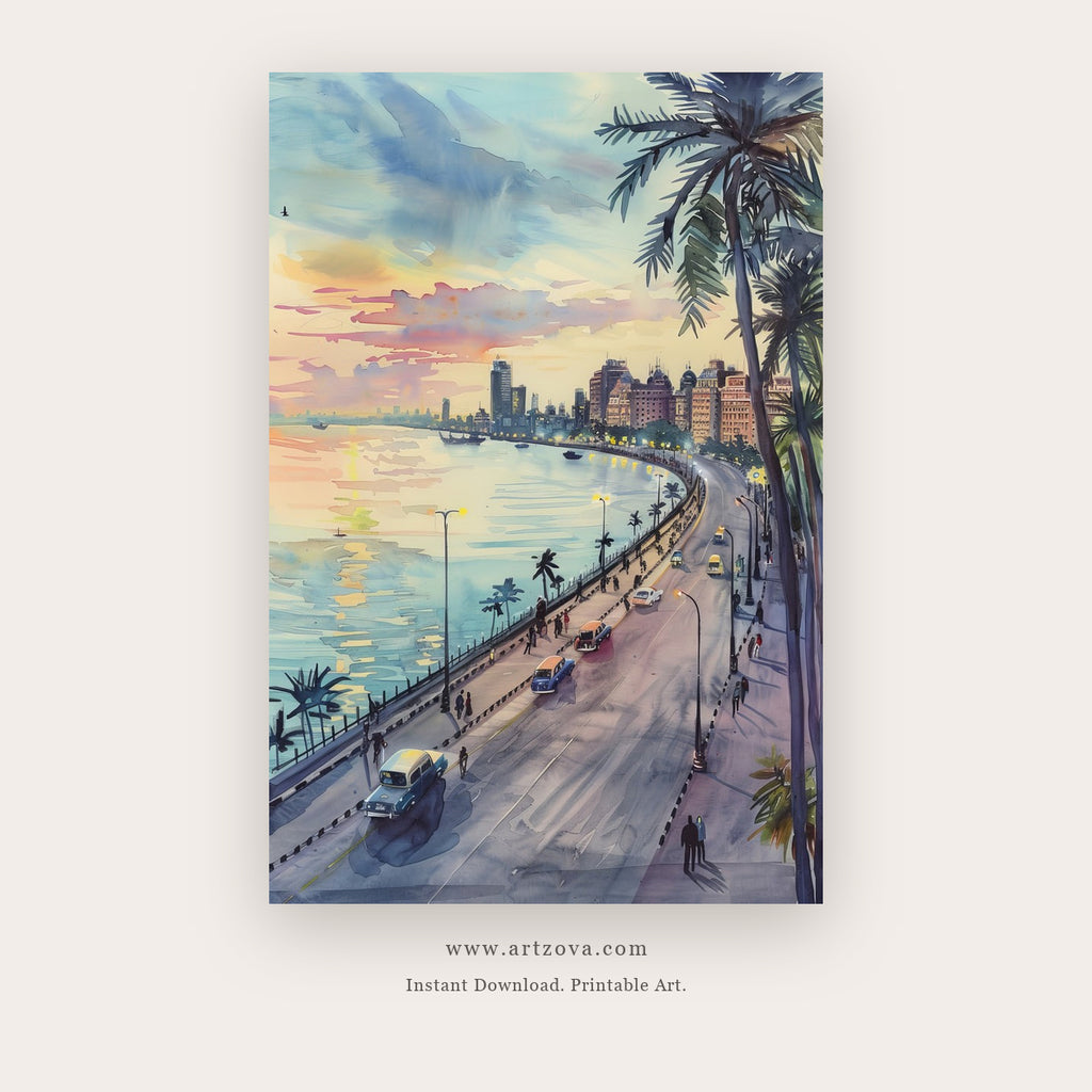 Sea Air Softens printable coastal wall art in Gray and Silver - Artzova